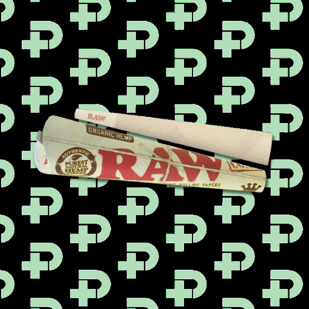 RAW Organic Hemp King Size Cones - 3pk