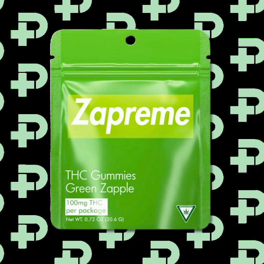 Zapreme 100mg Gummies - Green Apple