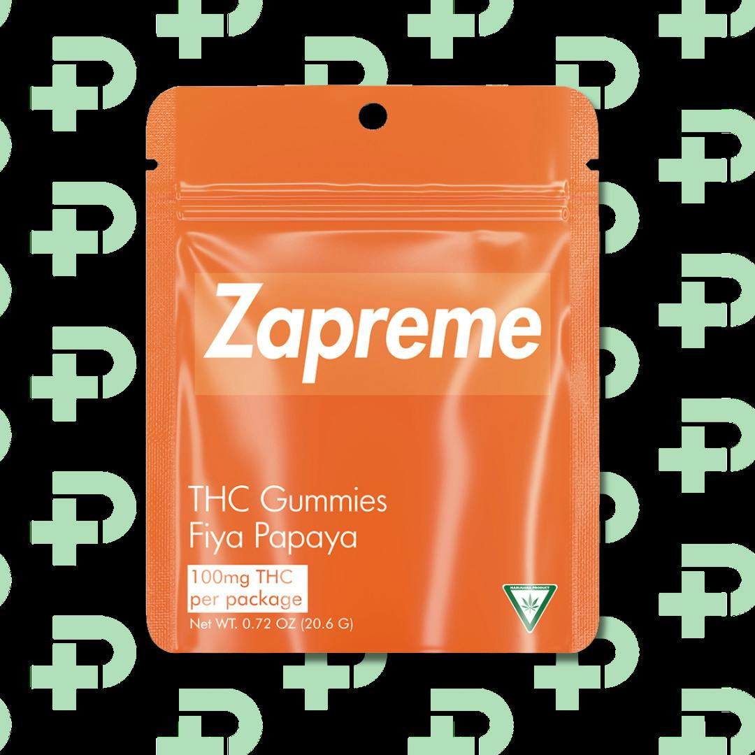 Zapreme 100mg Gummies - Fiya Papaya