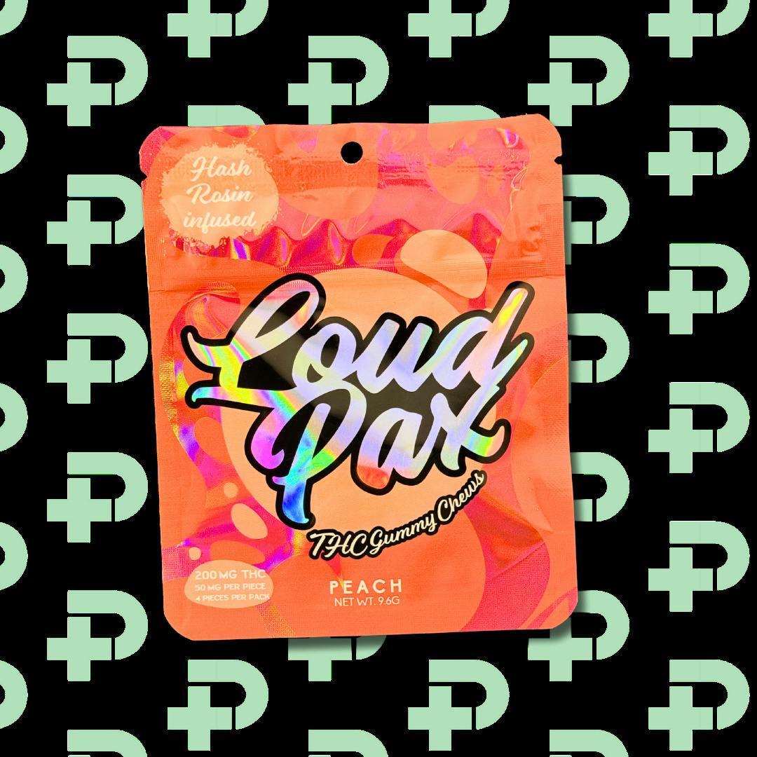 Loud Pax 200mg Hash Rosin Gummies - Peach