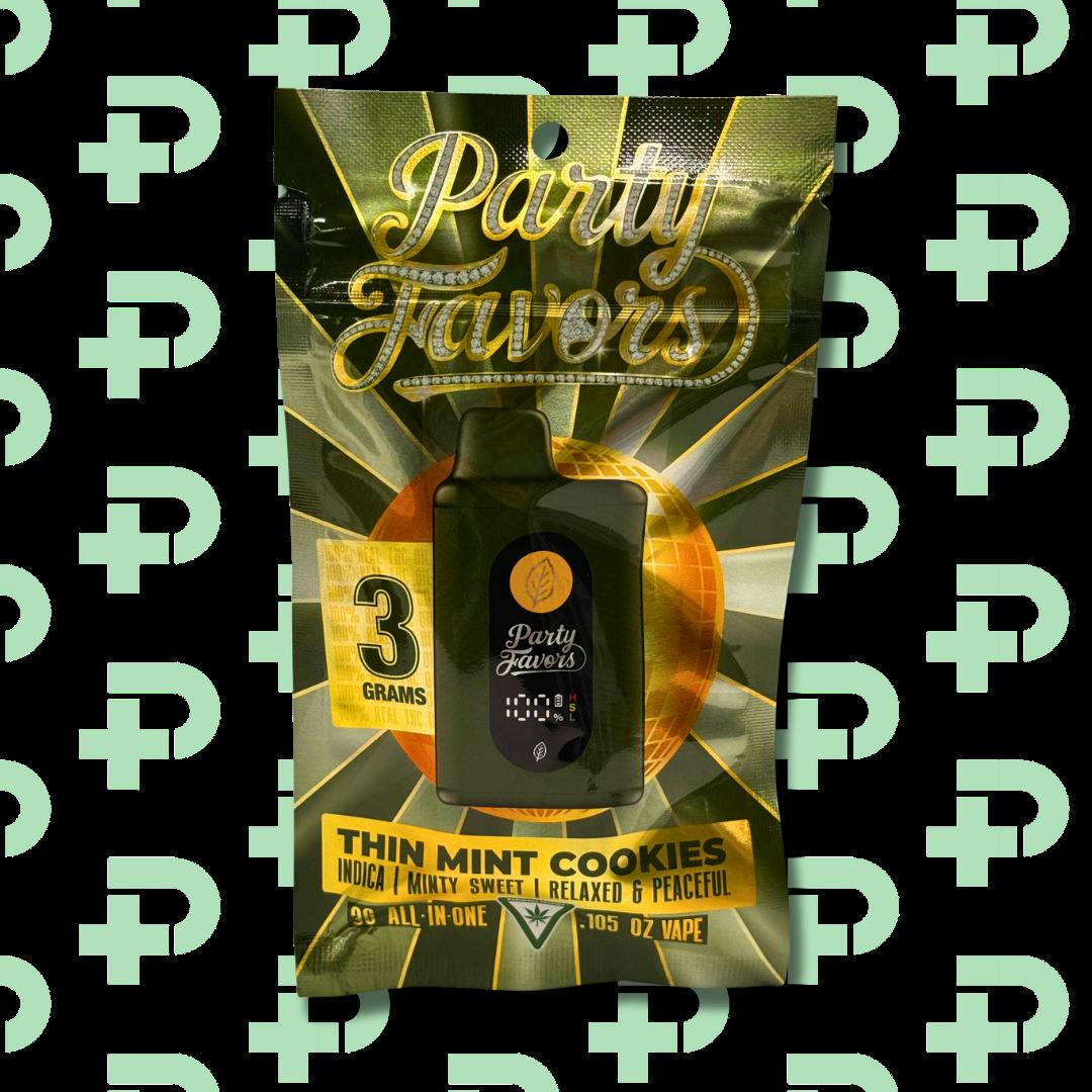 Party Favors 3g Juicebox Vape - Indica - Thin Mint Cookies cannabis product