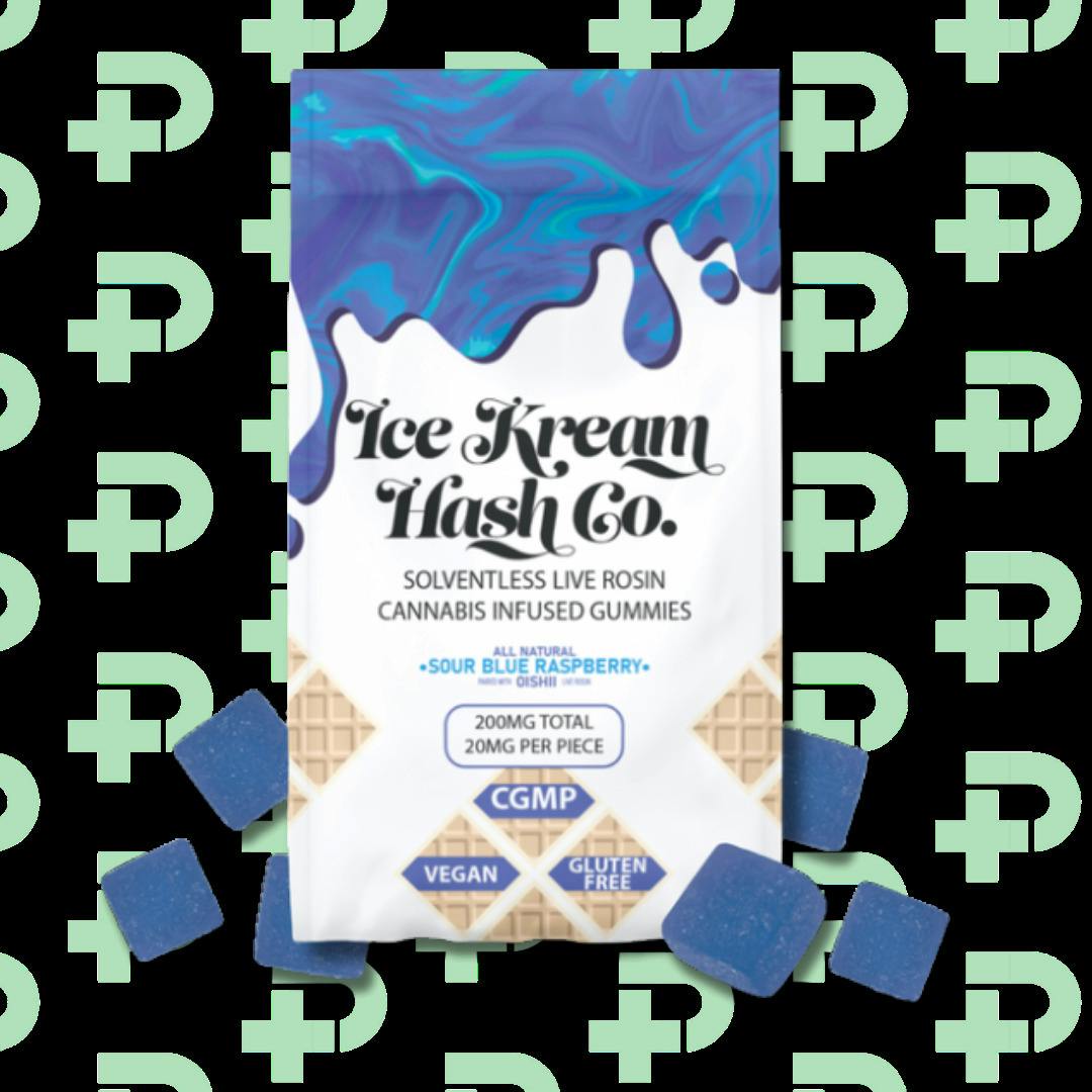 IKHCO Live Rosin Gummies 200mg - Sour Blue Raspberry