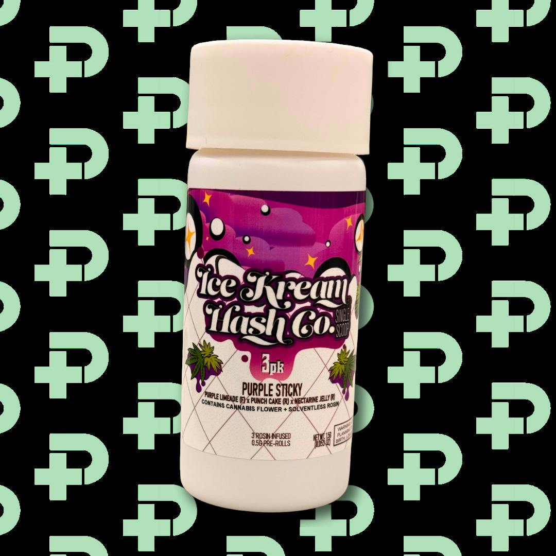 IKHCO Rosin Infused 3 Pack Prerolls - Purple Sticky
