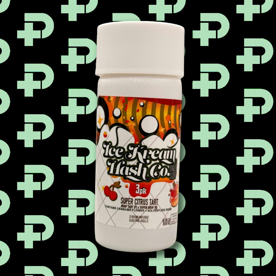 IKHCO Rosin Infused 3 Pack Prerolls - Super Citrus Tart