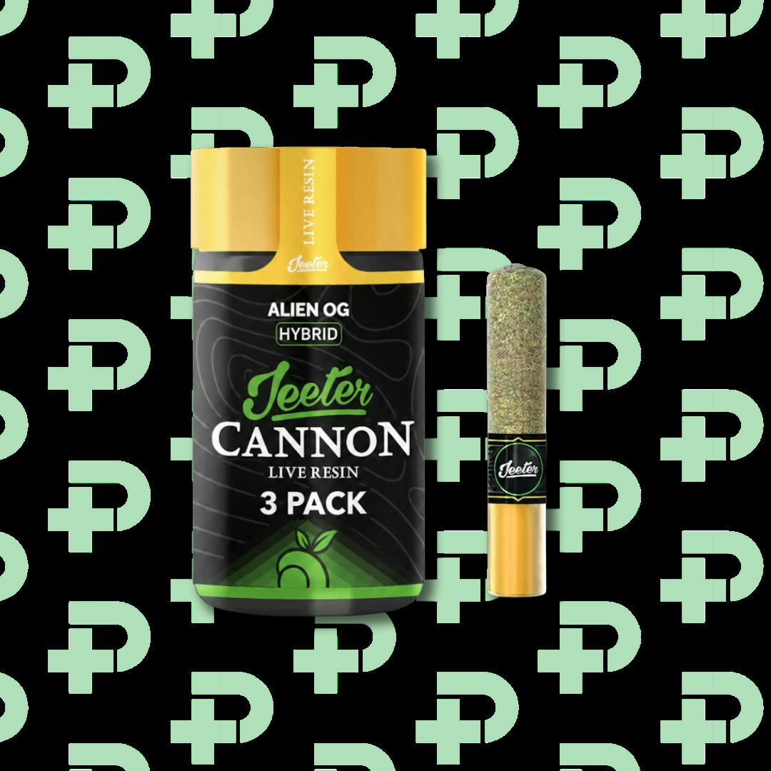 Jeeter 3 Pack Infused Cannons - Alien OG cannabis product