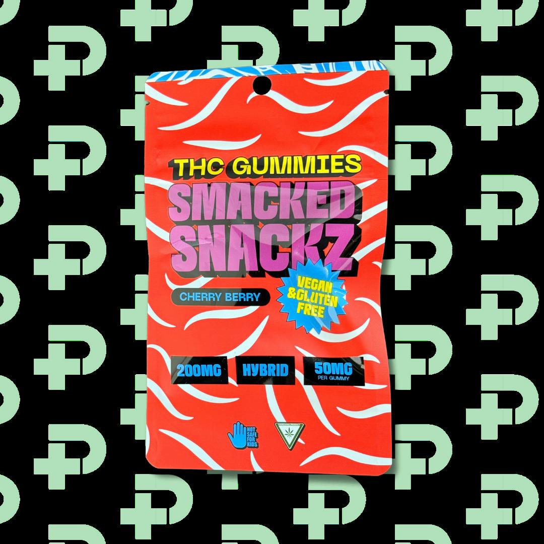 Smacked Snackz 200mg Gummies - Cherry Berry