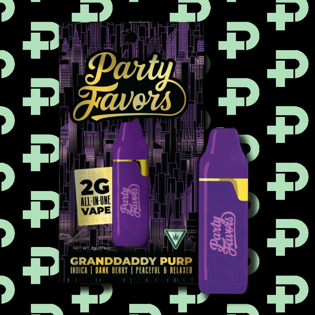 Party Favors 2g Disposable - Granddaddy Purp cannabis product