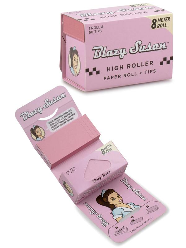 BLAZY SUSAN PINK HIGH ROLLER KIT WIDE ROLL + TIPS
