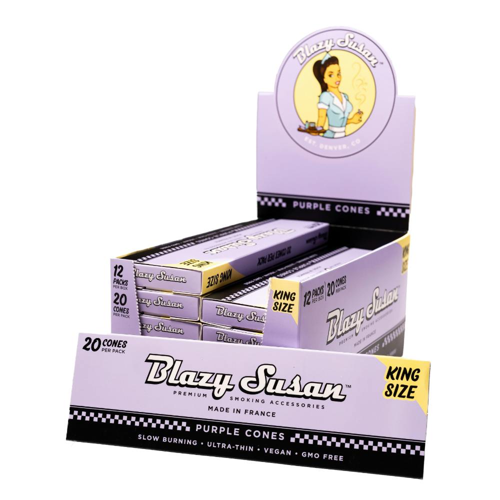 Blazy Suzan - King Size Cone 20pk (Purple) - One Size
