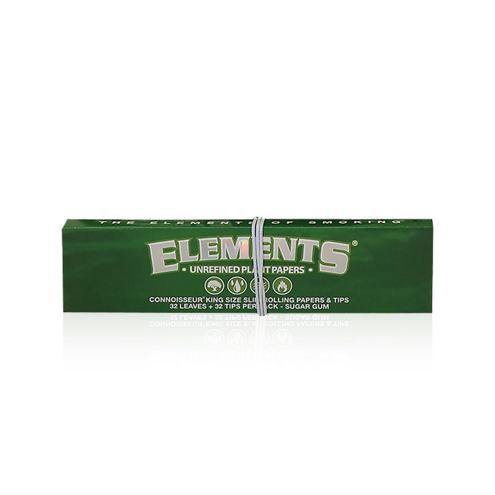 Elements Green King Size Connoisseur Slim Papers - One Size