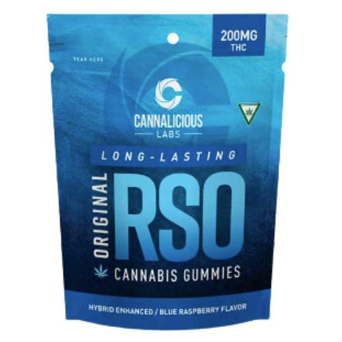 Cannalicious RSO Blue Raspberry Hybrid Gummies 200mg THC