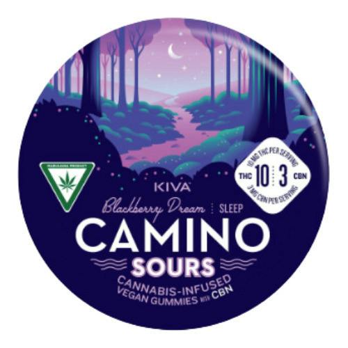 Kiva Confections Camino Blackberry Dream Sour Gummies 200mg THC : 200mg CBN : 200mg CBD