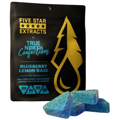 Five Star Extracts Blueberry Lemon Haze Full Spectrum Vegan Gummies 200mg