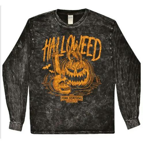 TFS Apparel - Halloweed Mineral Wash Long Sleeve Shirt Large