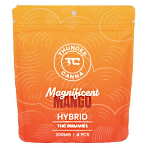 Thunder Canna Magnificent Mango Gummies 4pk 200mg THC