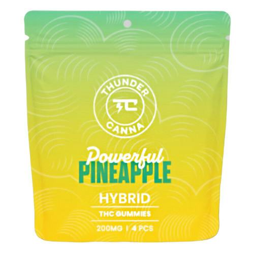 Thunder Canna Powerful Pineapple Gummies 4pk 200mg THC
