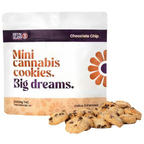 Hippie Bliss Provisions Chocolate Chip Indica Cookies 200mg THC : 200mg CBN : 200mg CBD