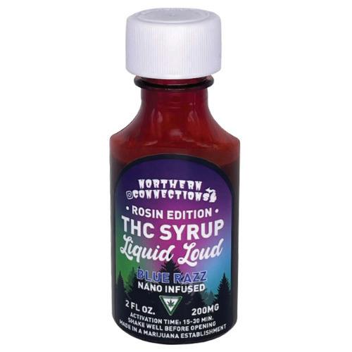 Northern Connections Blue Razz Liquid Loud Rosin Infused Syrup 200mg THC