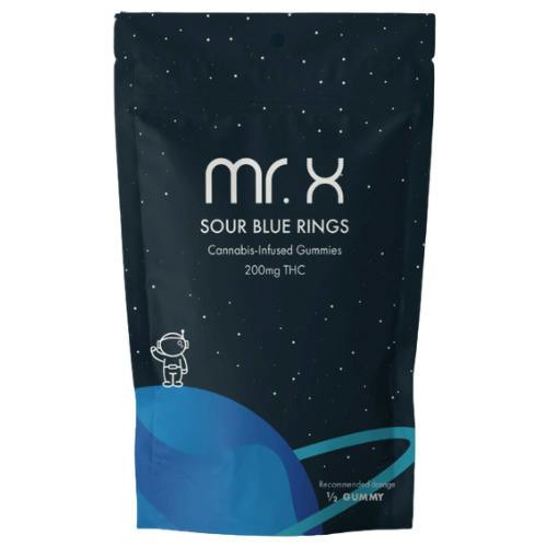 Mr. X Sour Blue Rings Gummies 200mg THC