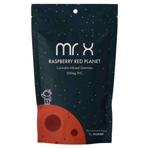 Mr. X Raspberry Red Planet Gummies 200mg THC