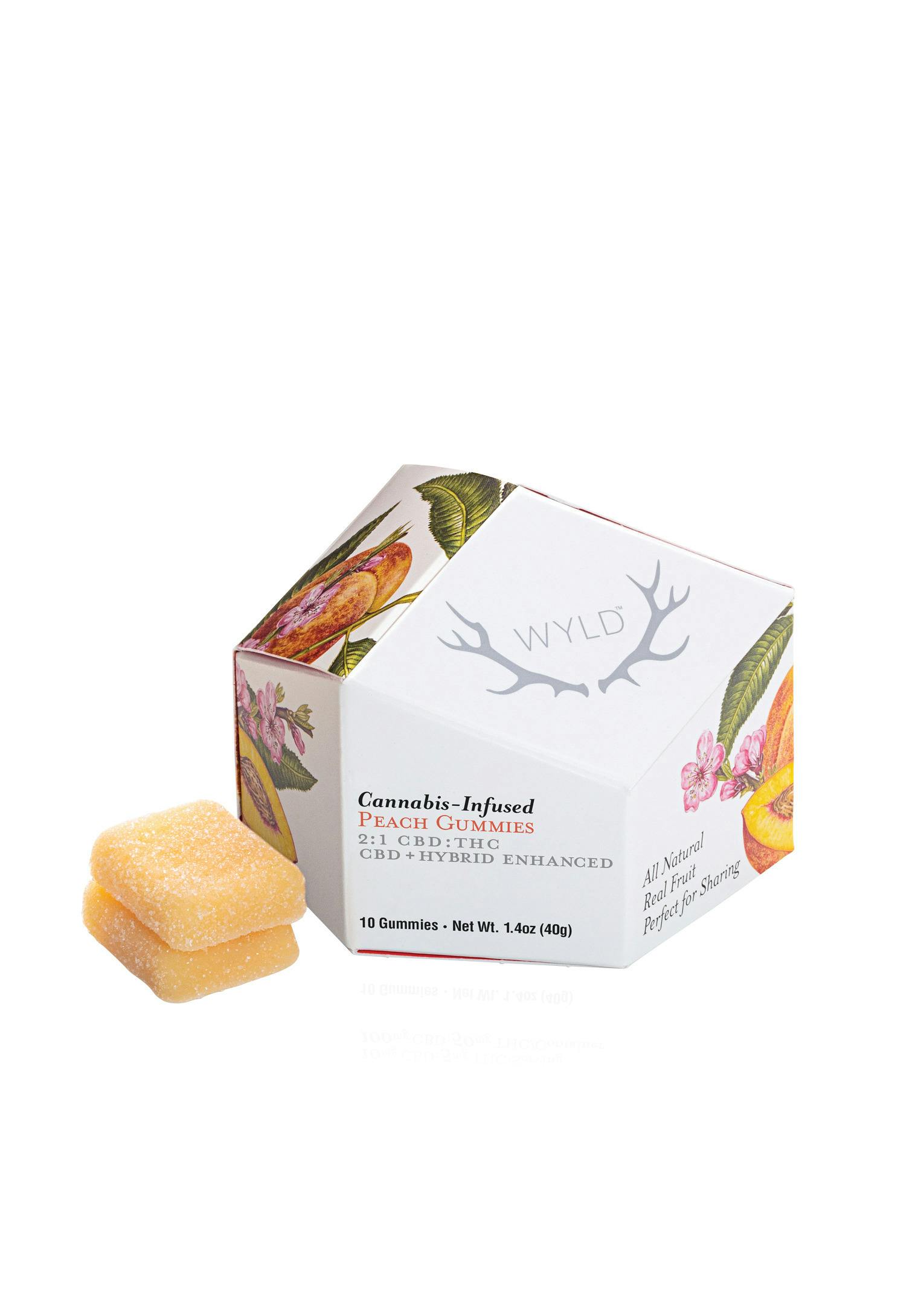 Wyld Gummies - Peach 2:1 THC:CBD