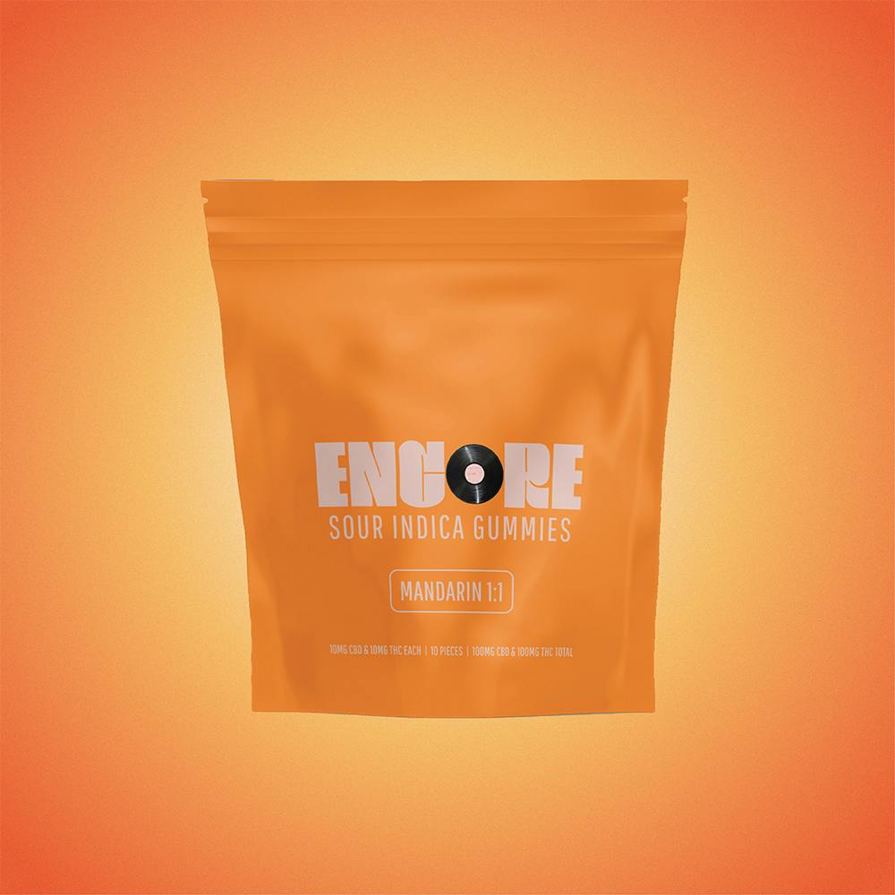 Encore Edibles Sour Mandarin 1:1 RSO Gummy 100mg