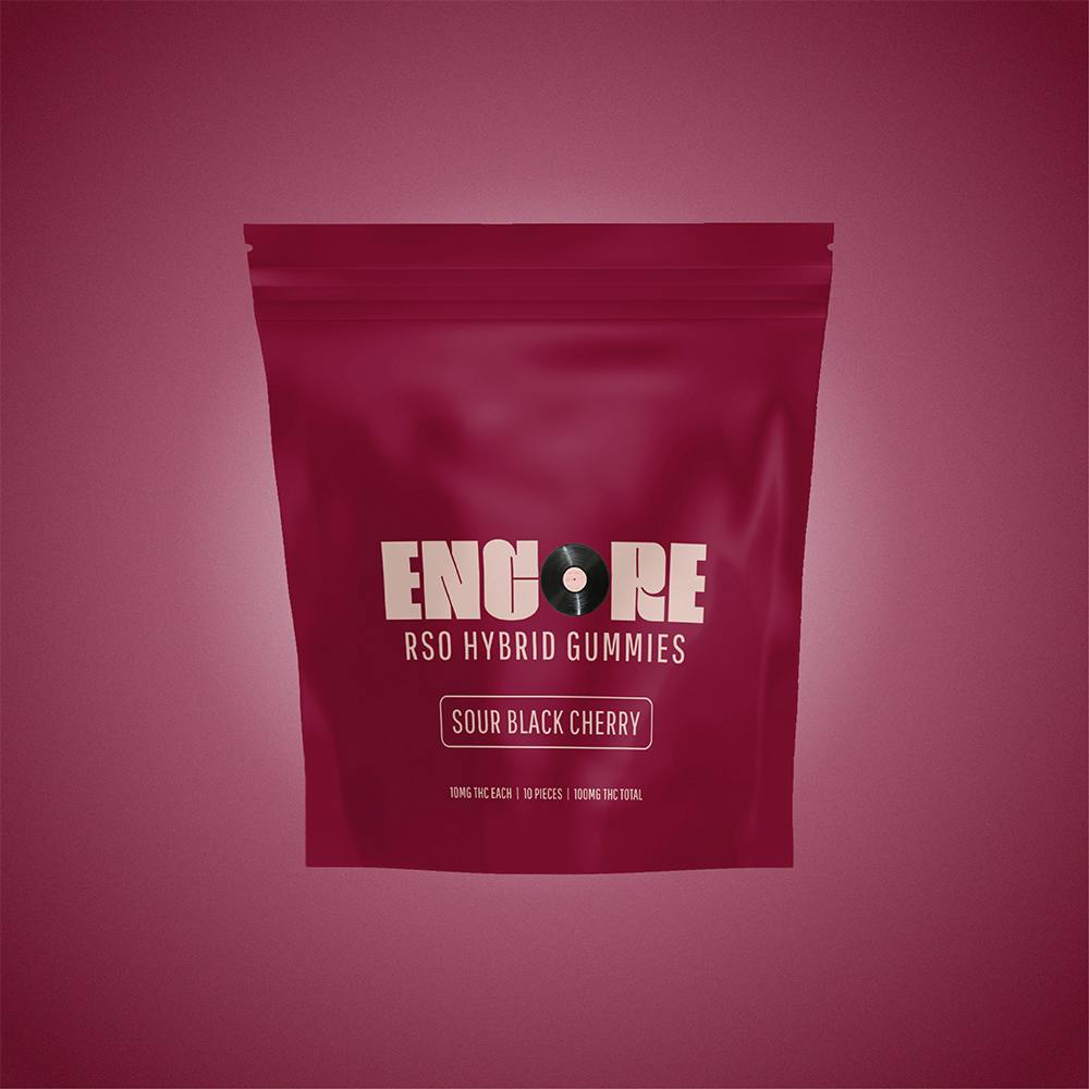 Encore Edibles Sour Black Cherry RSO Gummy 400mg