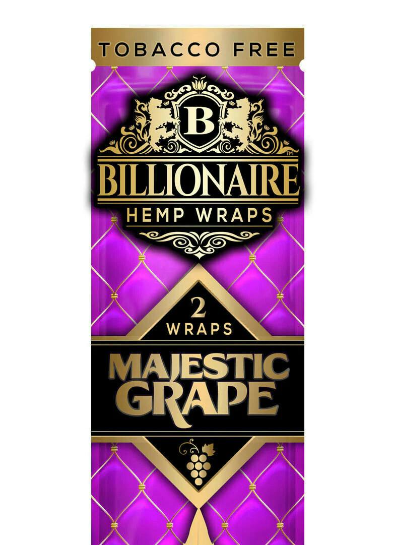 Key Account - Billionaire Hemp Wraps - MAJESTIC GRAPE - 2 Wraps
