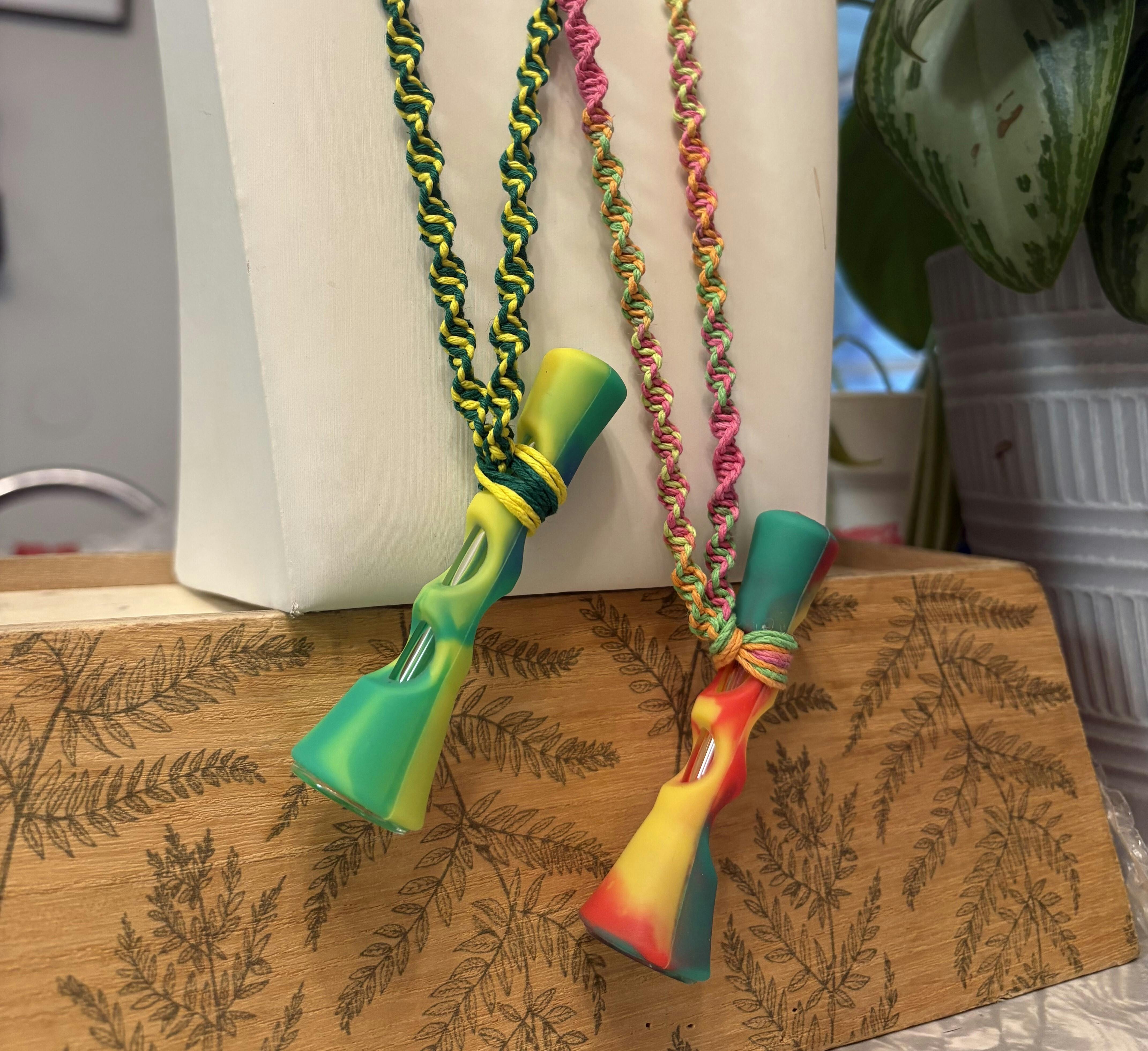 Handmade by Sarah Beth - Silicone Chillum w/Hemp - Assorted Colors
