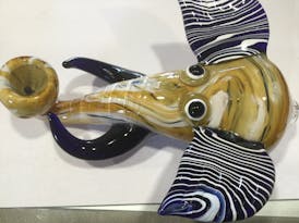 Glass Pipe Elephant Head Glass L 52.00
