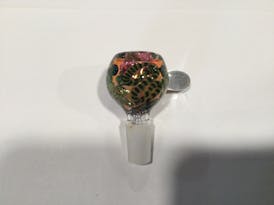 Glass Bowl K Fumed Rope Squiggles or Bold Stripes Bowl K 12.00