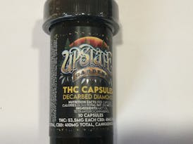 THC/CBD Capsules Decarbed Diamonds Upstate Gardens 53.5mg THC/41mg CBD per/535mg THC 410mg CBD total