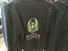 Puffers Place Hoodie Sweatshirt Old Logo Small