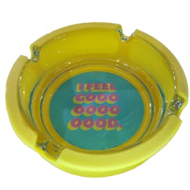 3" Ugly House Ashtray Silicone & Glass - I Feel Good