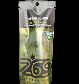 269 Canna - Durban Poison Live Resin Disposable Vape Cart 1g