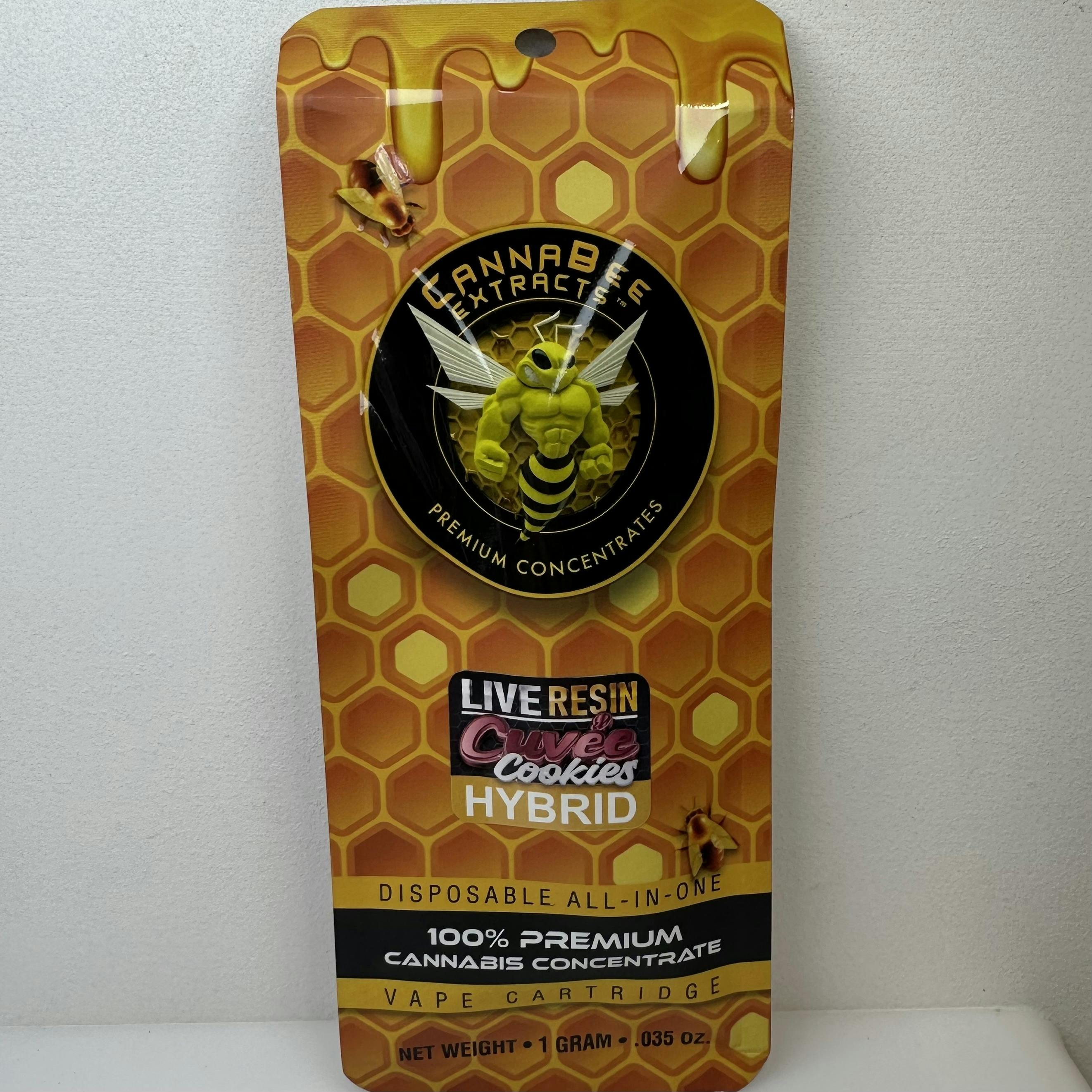 Canna Bee Extracts Live Resin Disposable - Cuvee Cookies - Hybrid (1g)