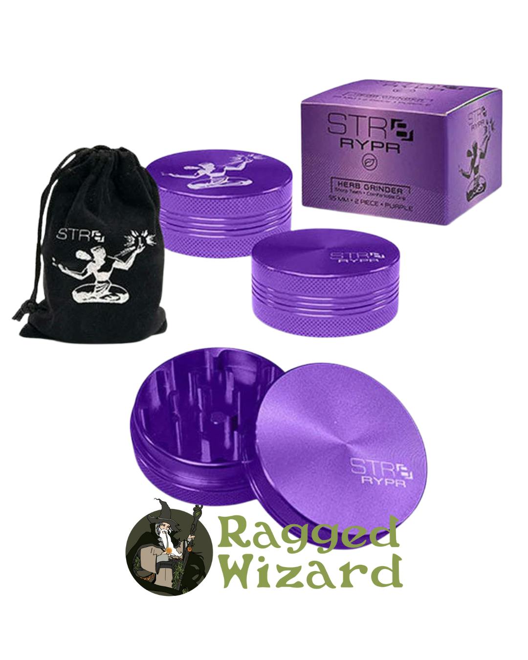 STR8 RYPR Grinders - Purple 2 Piece Aluminum Grinder 55mm