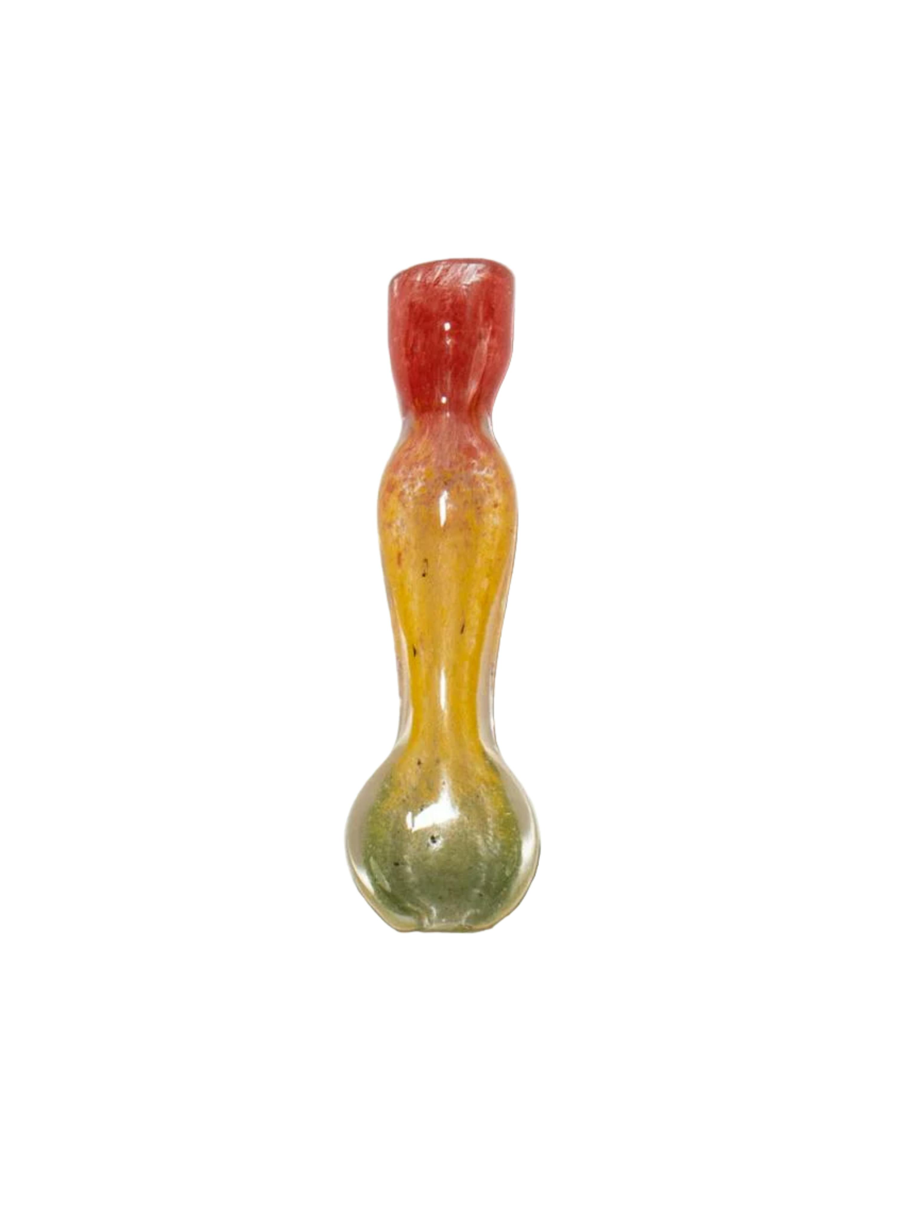 Glass Pieces - 3" Rasta Fumed Chillum