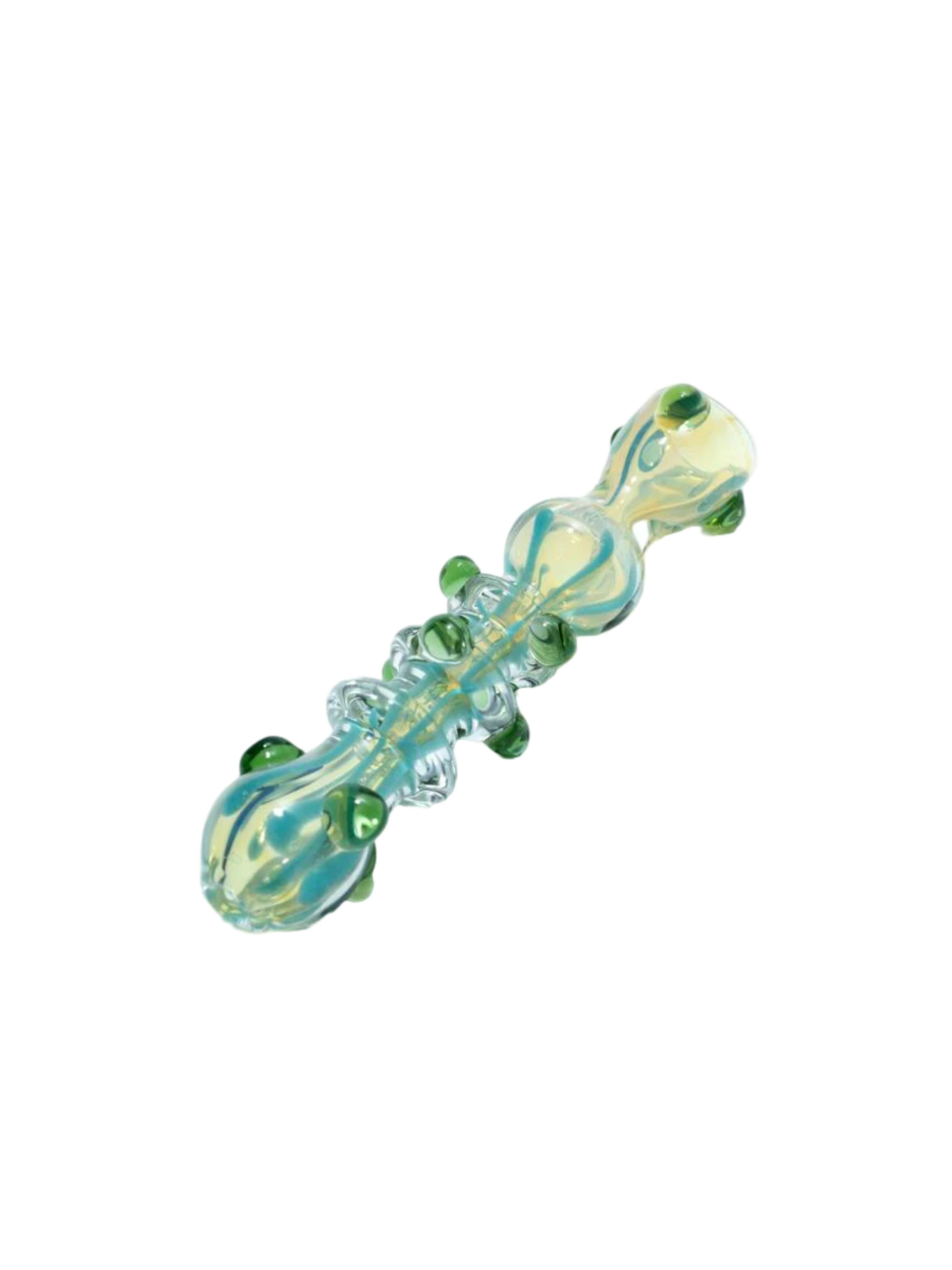 Glass Pieces 3 Jade Green Fumed