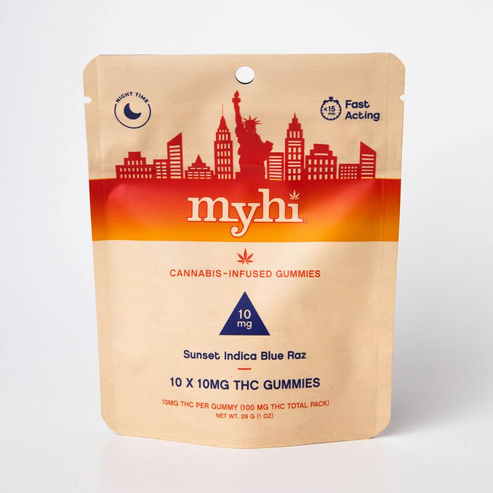MyHi - Relax Blue Raz Gummies ( Indica )