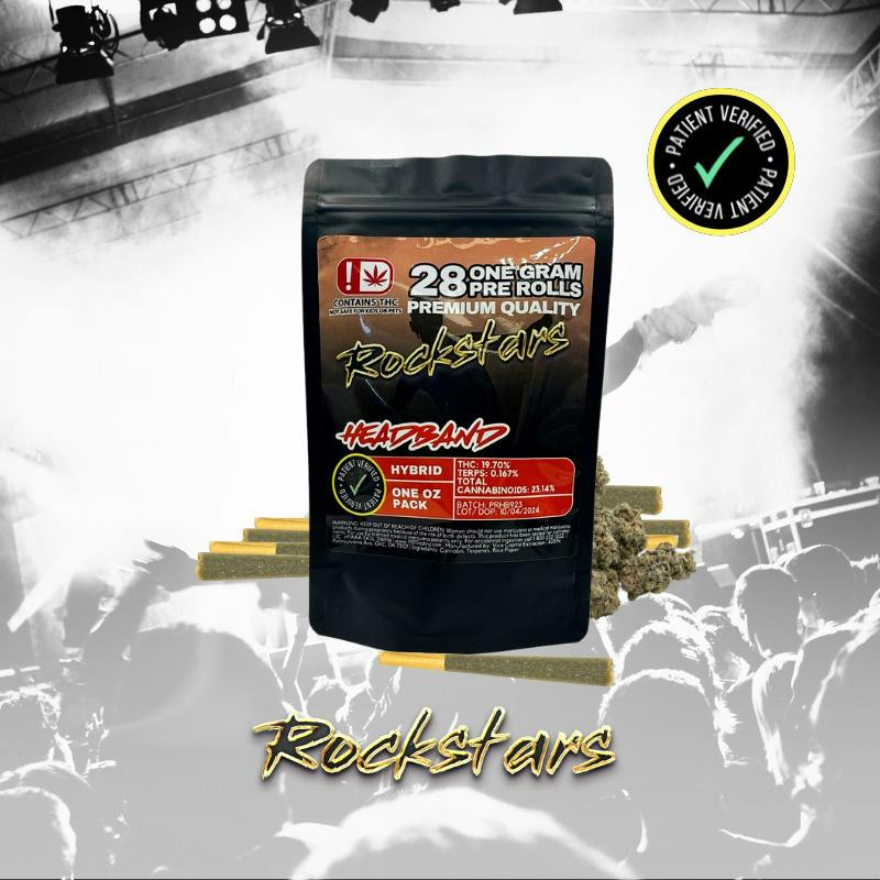 Rockstars | Jelly Roll | Pre-Roll OZ Pack | Indica | 28g