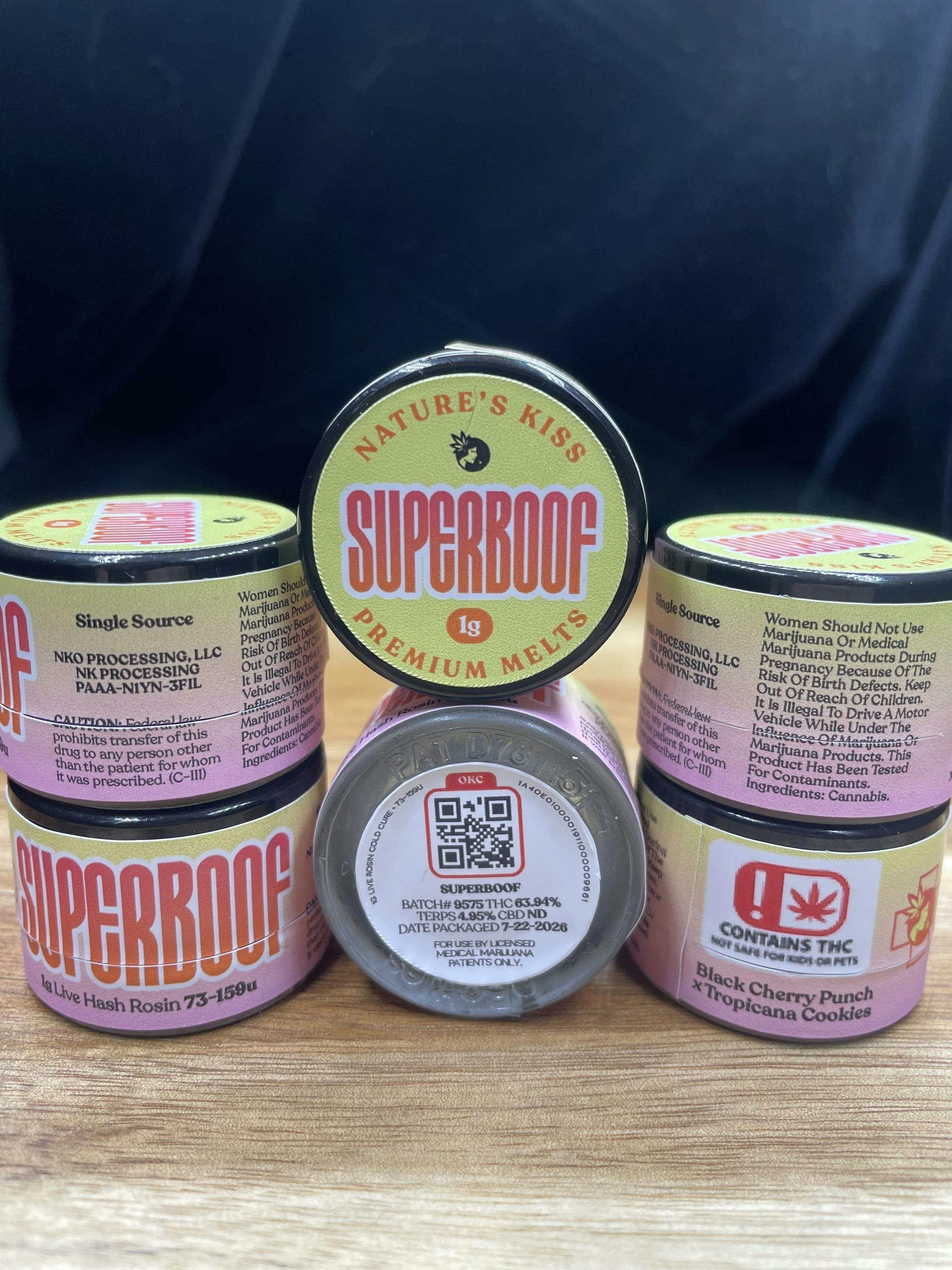 Nature's Kiss | Super Boof | Cold Cure Live Rosin | 1g