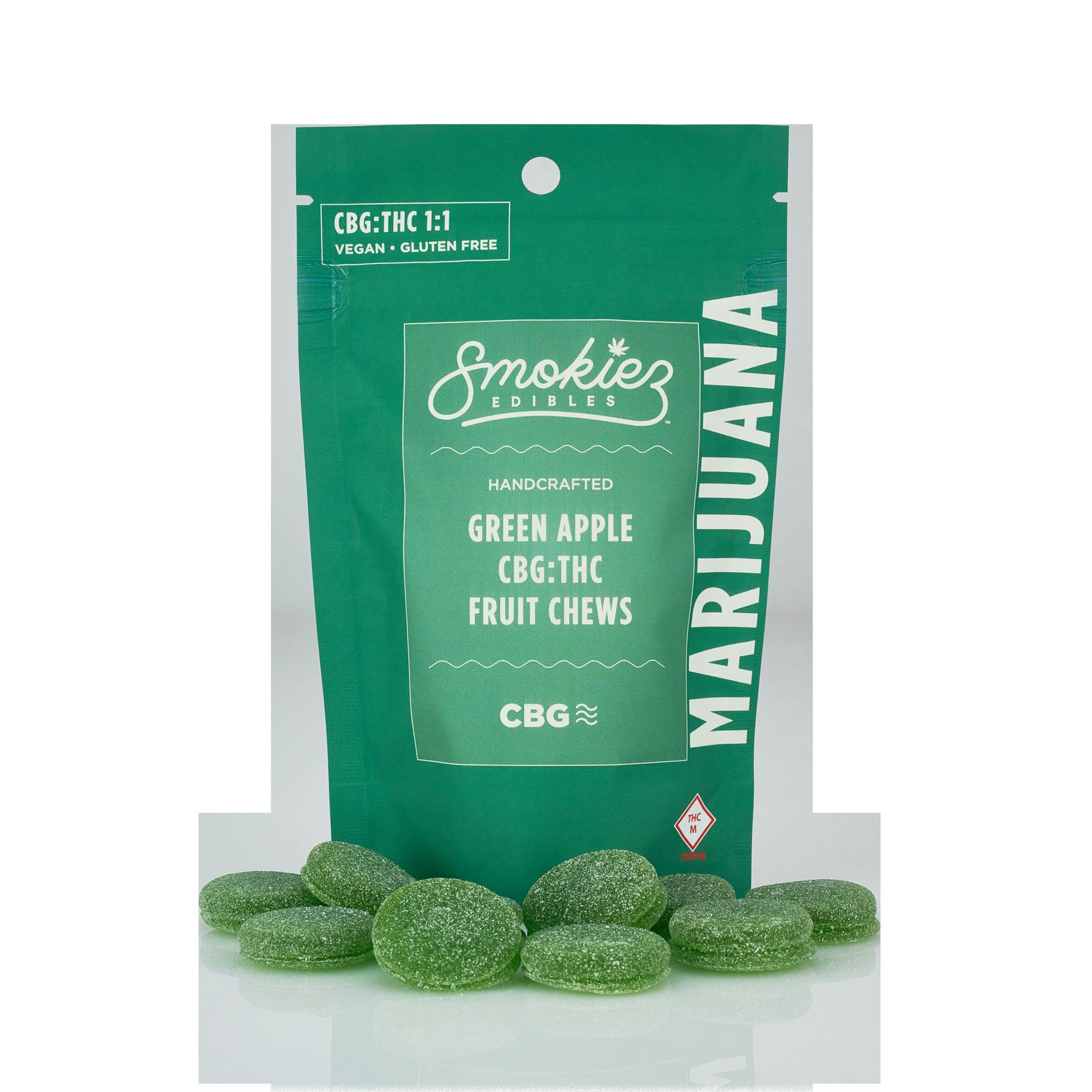 1:1 THC:CBG Green Apple Gummies 10pk