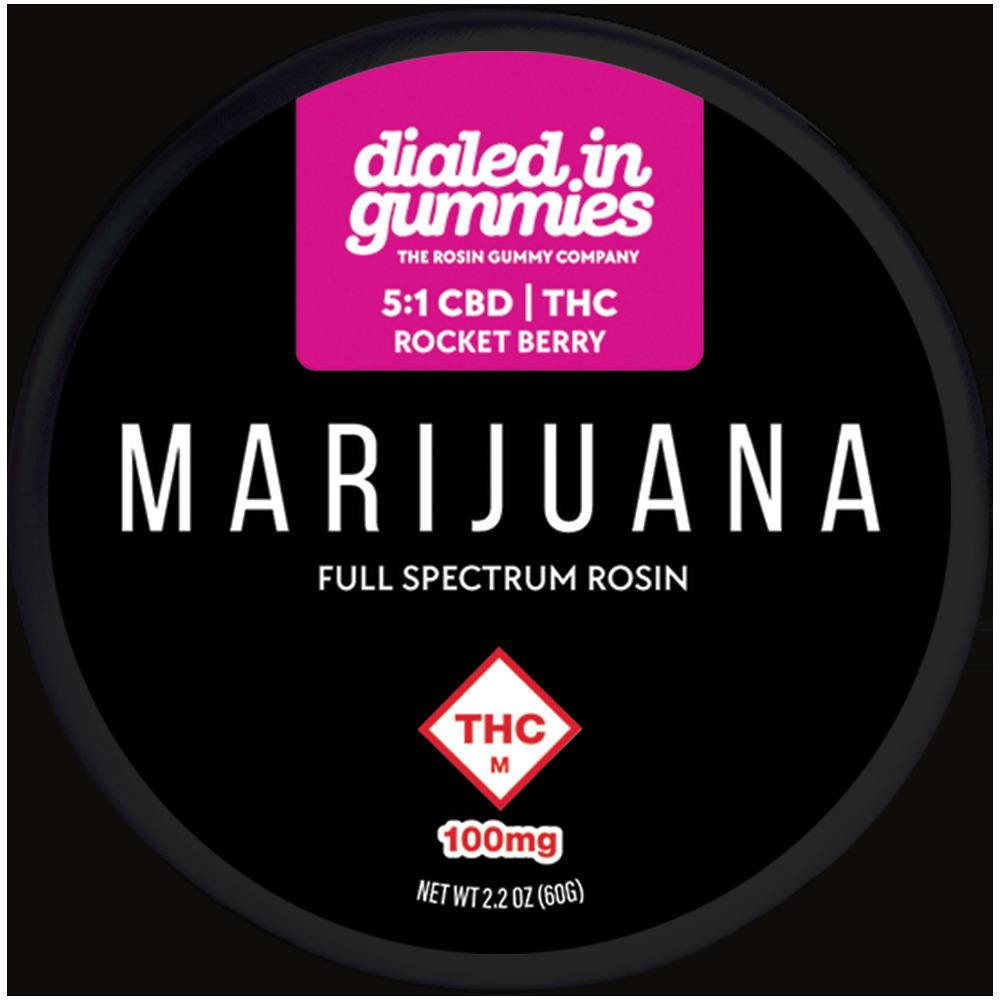 5:1 CBD/THC Rosin Rocket Berry Gummies 10pk