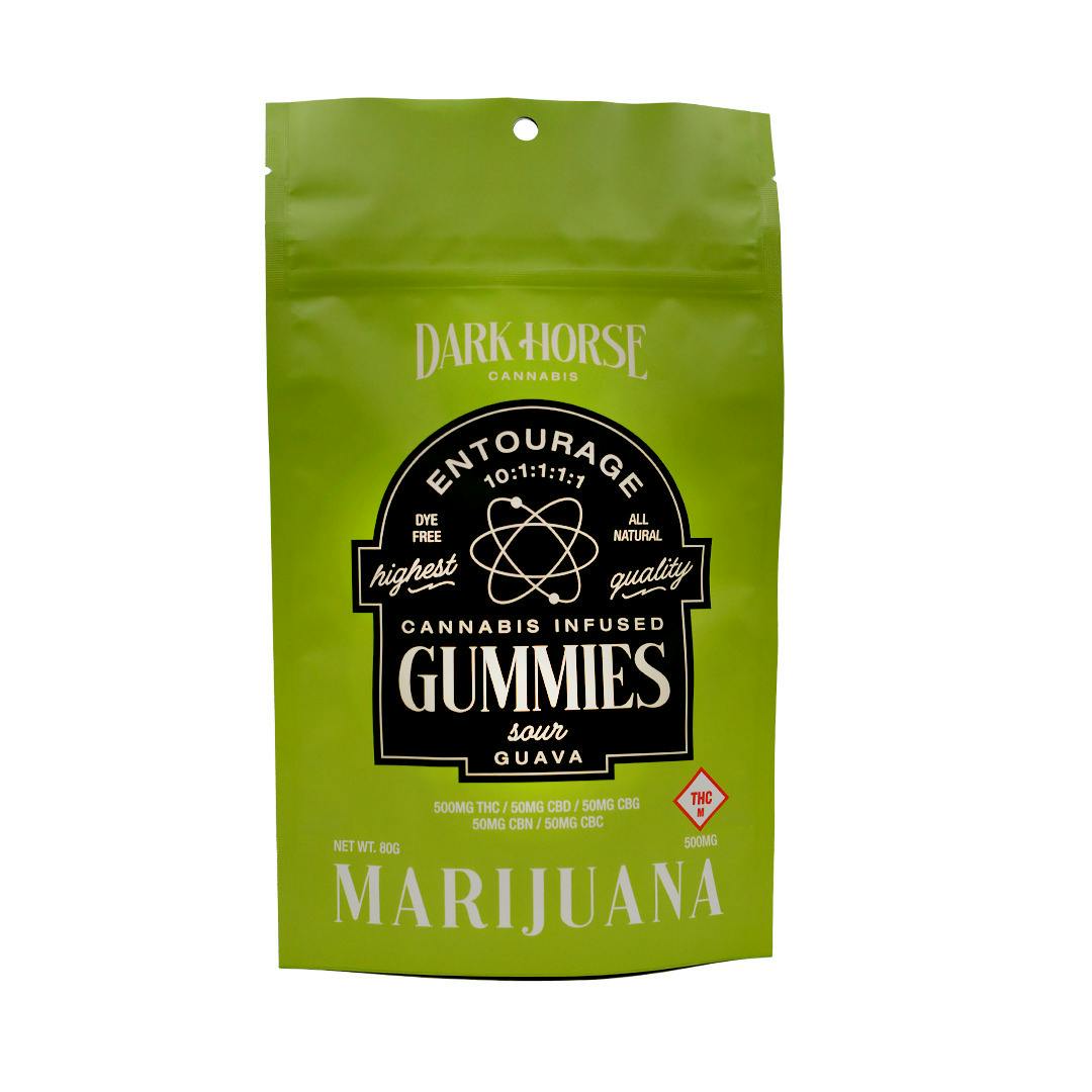 10:1:1:1:1 THC/CBD/CBG/CBN/CBC Sour Guava Gummies 10pk