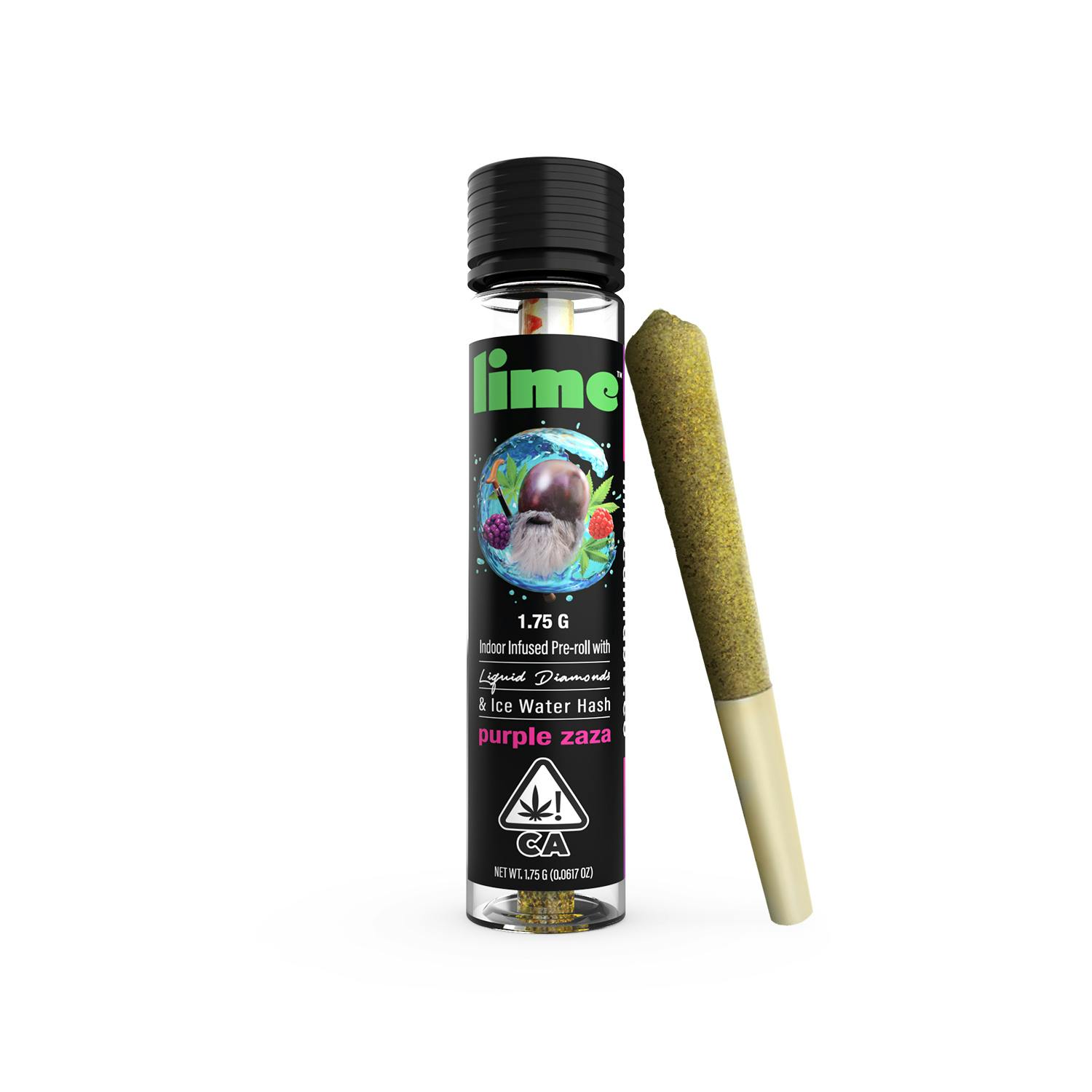 1.75G INFUSED PURPLE ZAZA PREROLL BY LIME