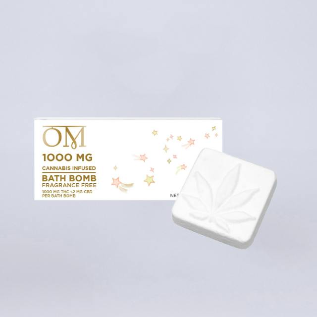 1000MG FRAGRANCE FREE EXTRA STRENGTH BATH BOMB BY OM