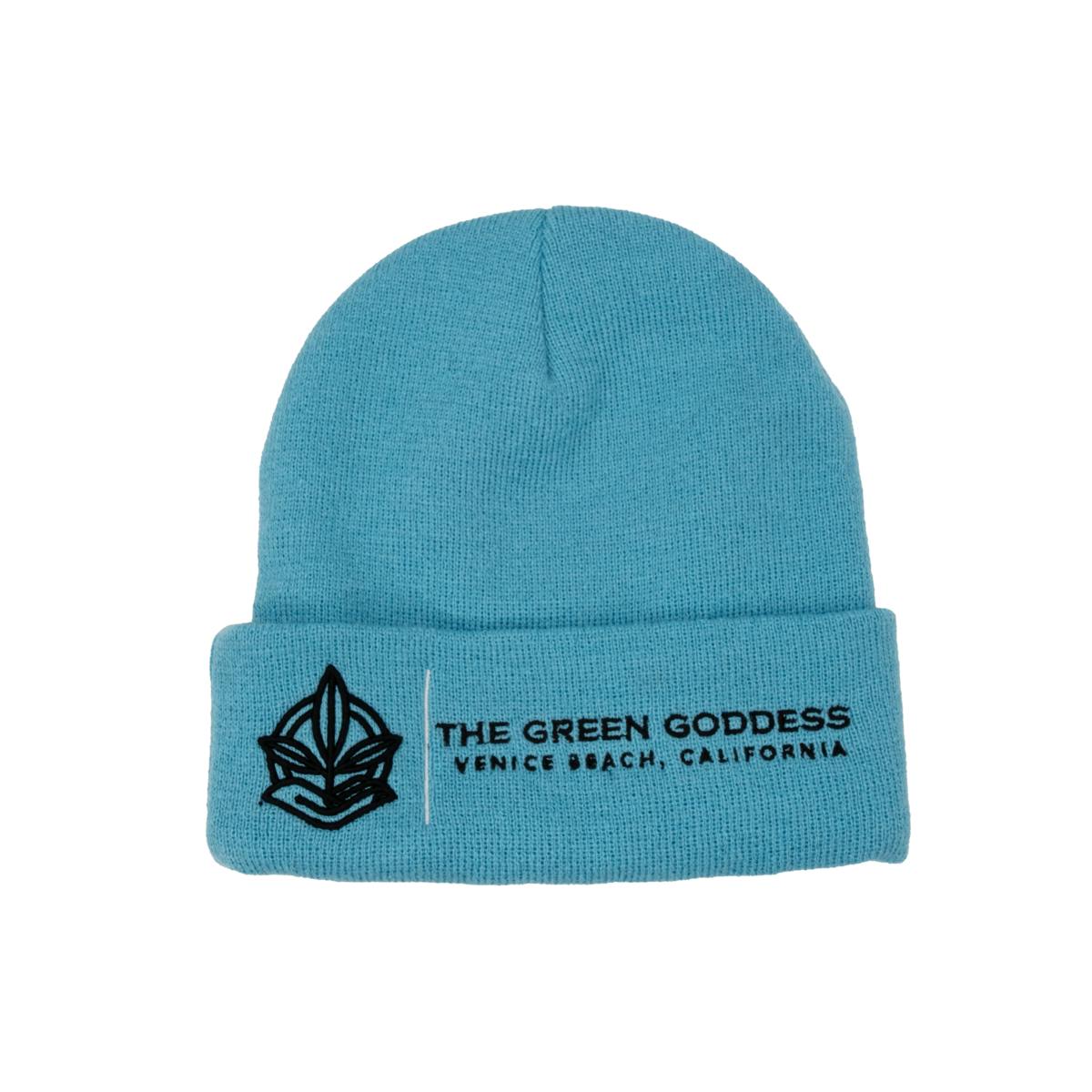 Blue Knit Beanie by the Green Goddess