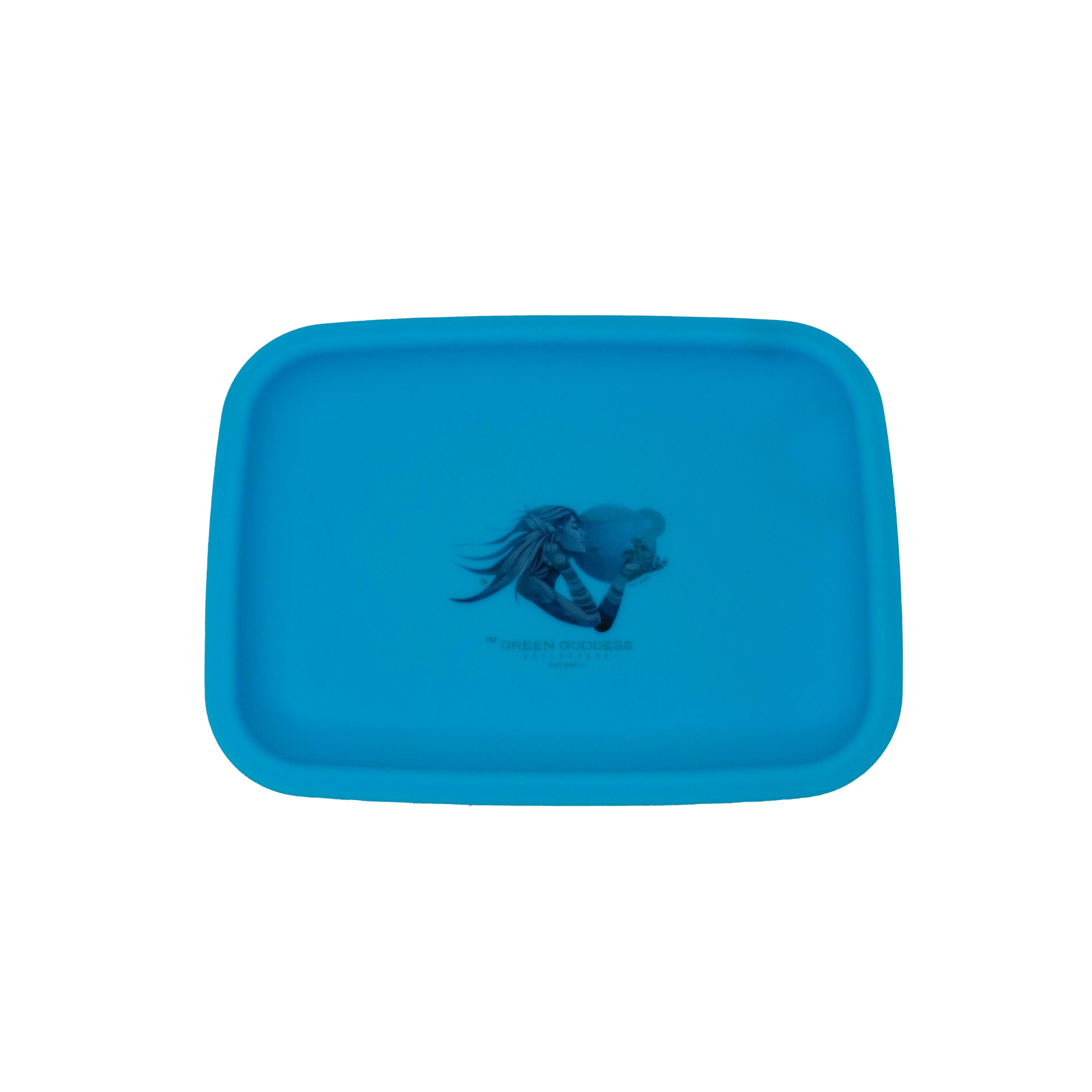BLUE SILICONE ROLLING TRAY