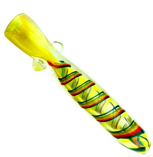 3.5" FUMED SWIRL GLASS CHILLUM (ASSORTED COLORS) BY SMOKE TOKES